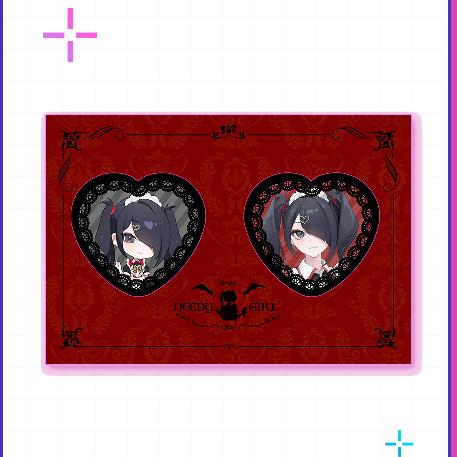 【てんしのお茶会】あめちゃんハート型缶バッジセット