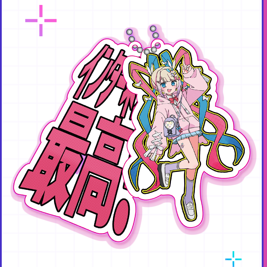 3774.先生超てんちゃん２連アクキー