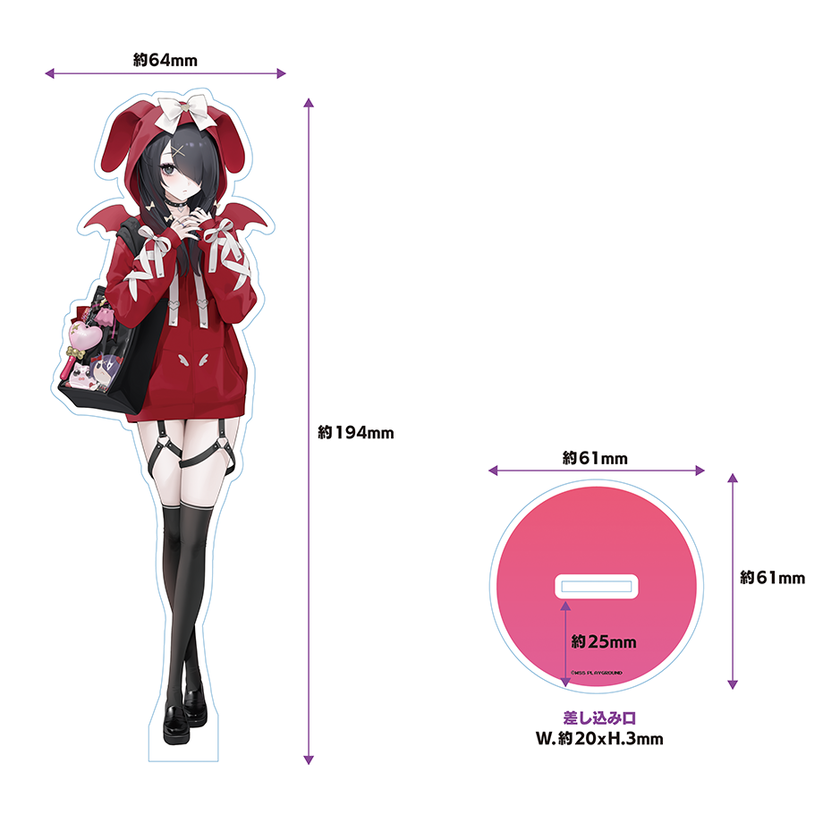 【事後通販】あめちゃんお出かけルックアクリルスタンド【ニディガ展2】 詳細画像2