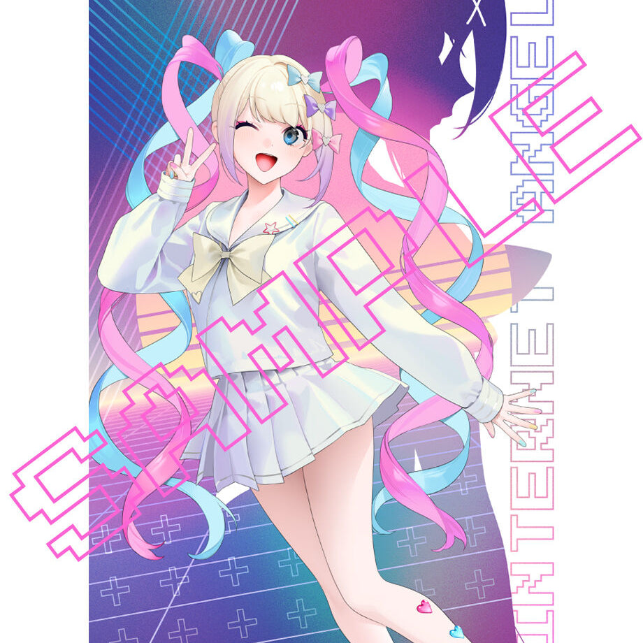 お久しぶり先生描き下ろし「超絶最かわてんしちゃん＆あめちゃん」アクリルレイヤーライトフレーム 詳細画像2