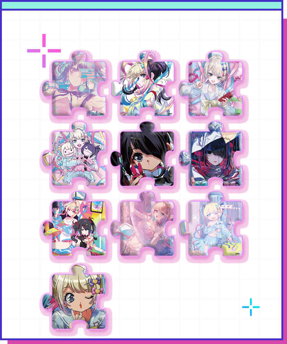 【ニディガ展4】パズル型アクリルコースター 詳細画像2