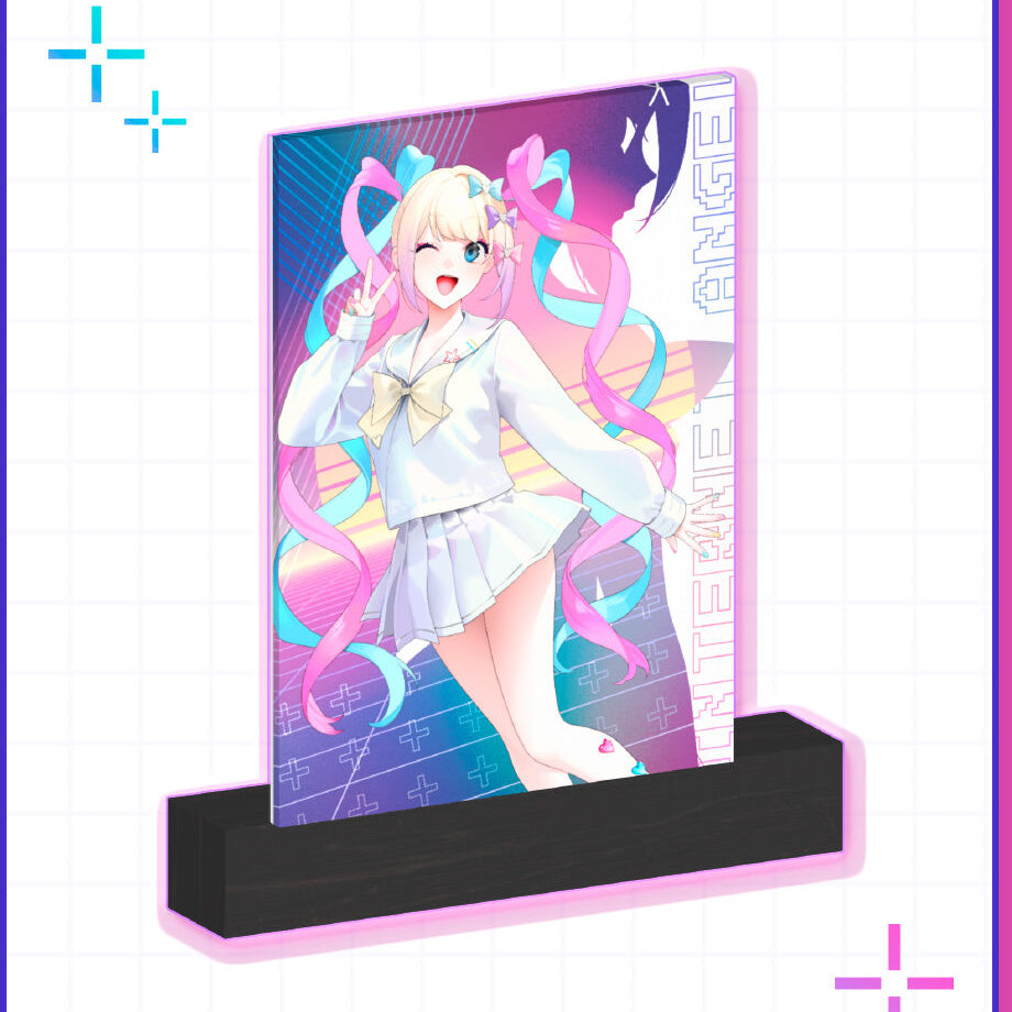 お久しぶり先生描き下ろし「超絶最かわてんしちゃん＆あめちゃん」アクリルレイヤーライトフレーム