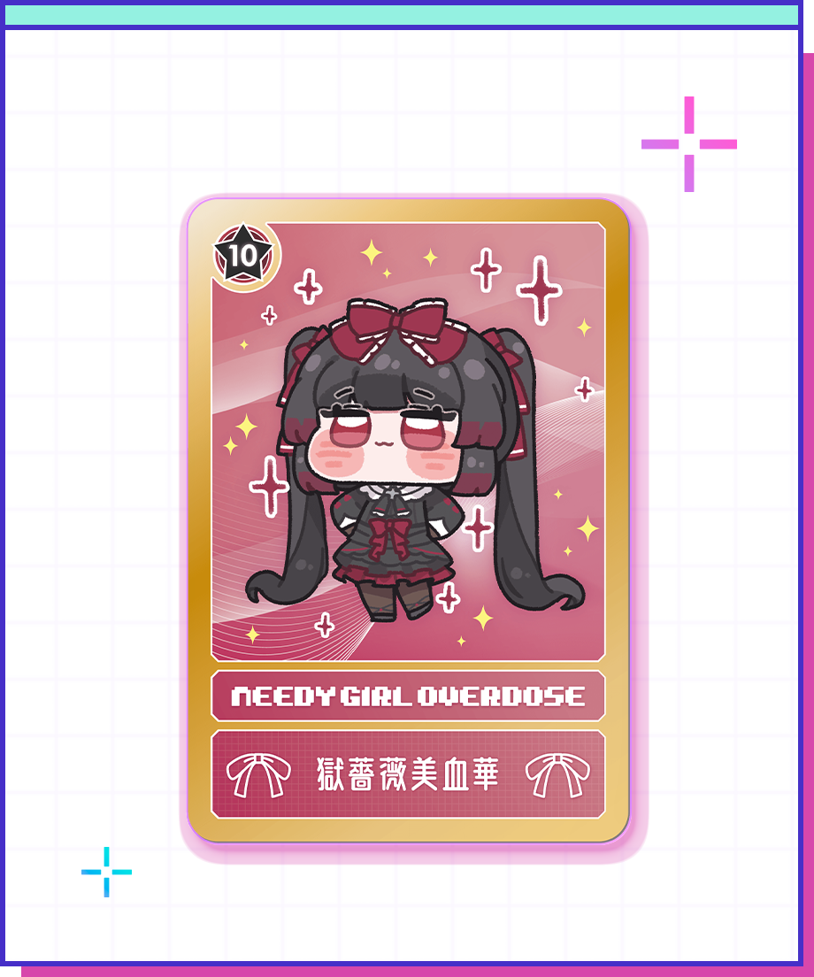 【POP-UP STORE in 東名阪2026】ニディガトレーディングホログラムカード ver.2 詳細画像9｜超てんちゃん・あめちゃん・パープル・ロリポップ・獄薔薇美血華・禰智禍さま・かちぇ｜NEEDY GIRL OVERDOSE 公式グッズ