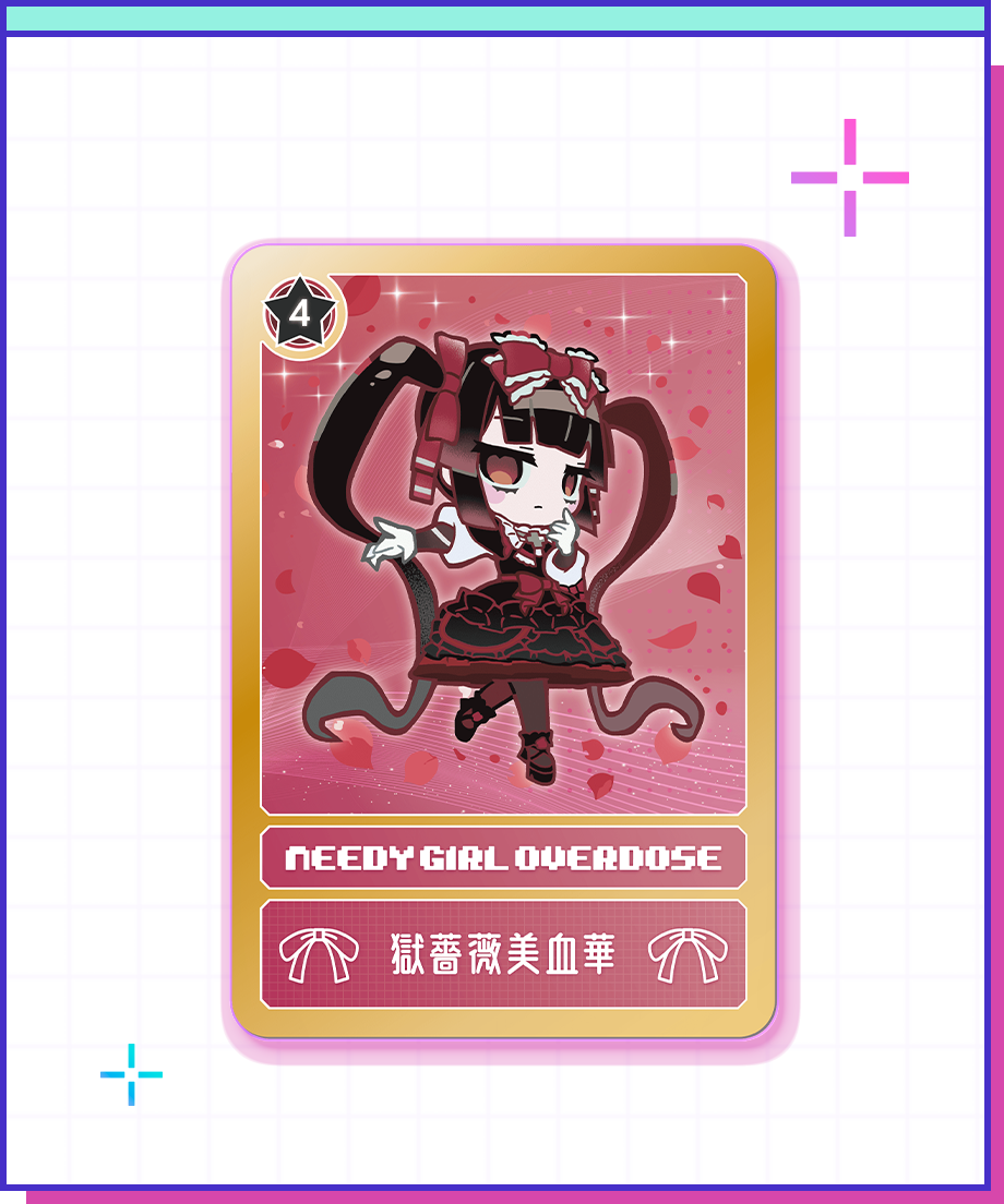 【POP-UP STORE in 東名阪2026】ニディガトレーディングホログラムカード ver.2 詳細画像8｜超てんちゃん・あめちゃん・パープル・ロリポップ・獄薔薇美血華・禰智禍さま・かちぇ｜NEEDY GIRL OVERDOSE 公式グッズ