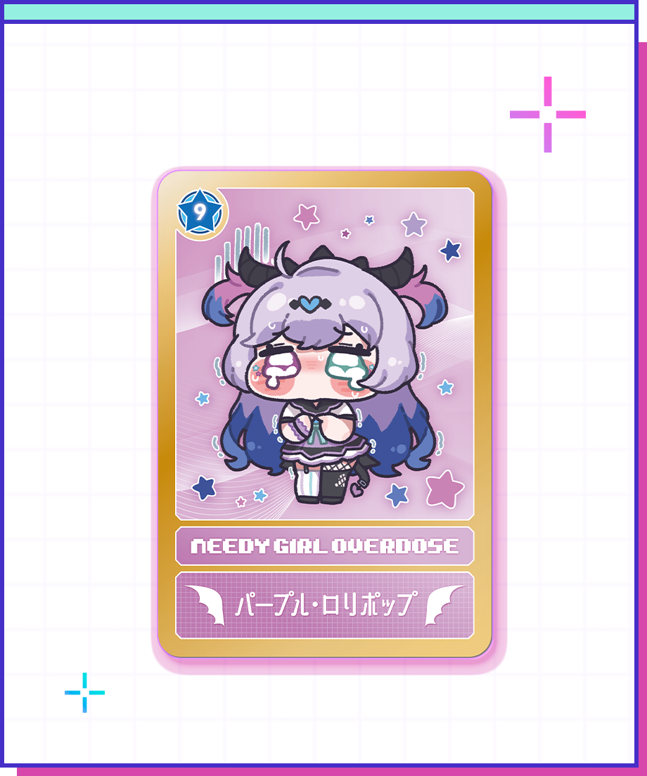 【POP-UP STORE in 東名阪2026】ニディガトレーディングホログラムカード ver.2 詳細画像7｜超てんちゃん・あめちゃん・パープル・ロリポップ・獄薔薇美血華・禰智禍さま・かちぇ｜NEEDY GIRL OVERDOSE 公式グッズ
