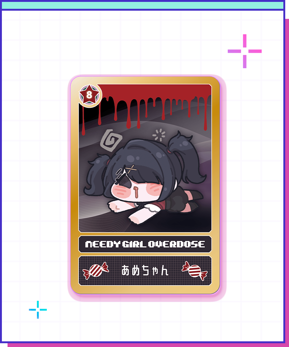 【POP-UP STORE in 東名阪2026】ニディガトレーディングホログラムカード ver.2 詳細画像5｜超てんちゃん・あめちゃん・パープル・ロリポップ・獄薔薇美血華・禰智禍さま・かちぇ｜NEEDY GIRL OVERDOSE 公式グッズ