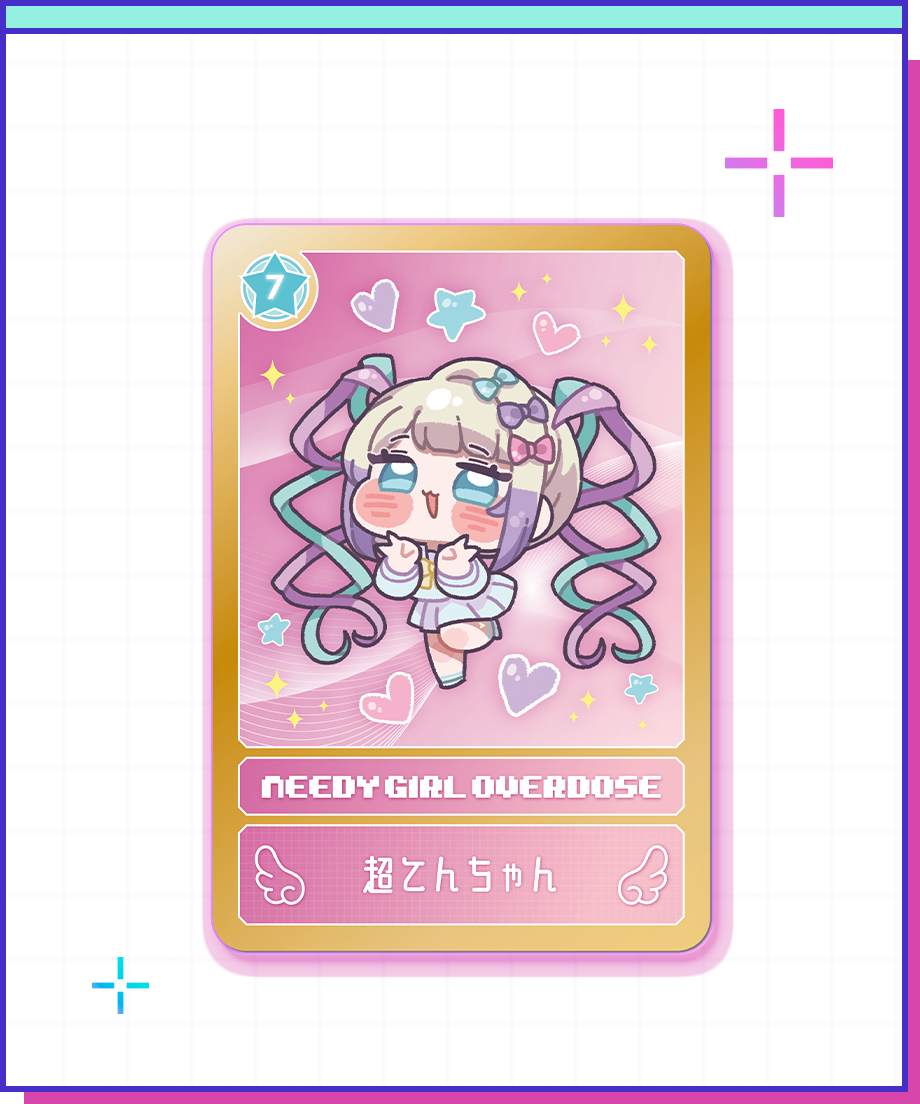 【POP-UP STORE in 東名阪2026】ニディガトレーディングホログラムカード ver.2 詳細画像3｜超てんちゃん・あめちゃん・パープル・ロリポップ・獄薔薇美血華・禰智禍さま・かちぇ｜NEEDY GIRL OVERDOSE 公式グッズ